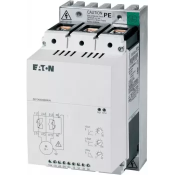 Eaton DS7-340SX041N0-N DS7 mīkstās palaišanas ierīce, 41 A, 22 kW pie 400 V, 200–480 V AC, 24 V DC vadības spriegums, iebūvēts apvads (134916)