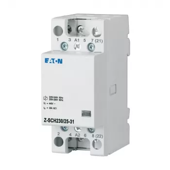 Eaton Z-SCH2 instalācijas kontaktors 230V AC 25A 3NO+1NC DIN sliedei 248846