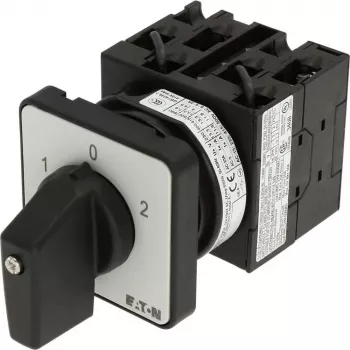 Eaton T0-3-8401/E 3 polu ON-OFF rotējošais slēdzis, 20 A, 690 V AC, melns rokturis, priekšējā paneļa montāža 091047
