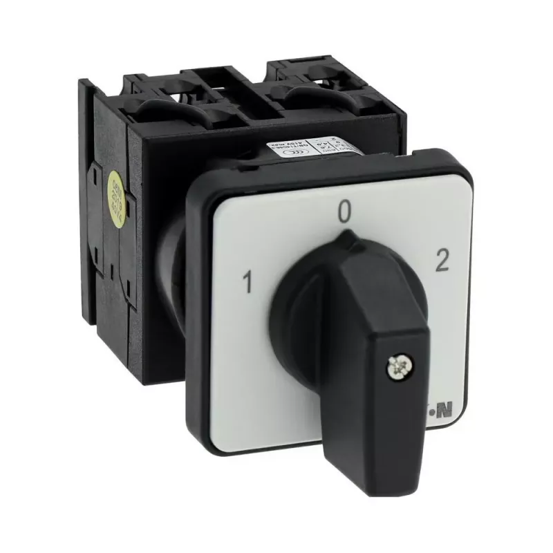 Eaton T0-3-8401/E 3 polu ON-OFF rotējošais slēdzis, 20 A, 690 V AC, melns rokturis, priekšējā paneļa montāža 091047
