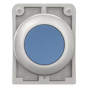 Eaton M30C-FDR-B RMQ-Titan plakans apaļš hromēts zils spiedpogas aktuaturs, 30,5 mm, momentāns 182947