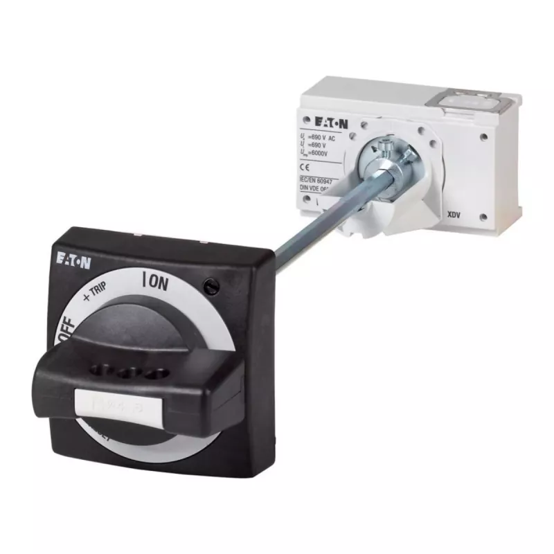 Eaton NZM2-XTVD durvju savienojuma rotācijas rokturis, sarkans/dzeltens, IP66, bloķējams 260168