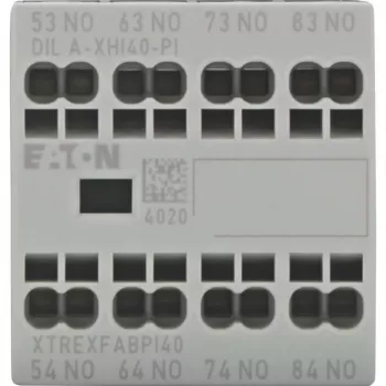 Eaton DILA-XHI40-PI palīgkontaktu bloks, 4 N.O., priekšējā montāža, push-in spailes 199317