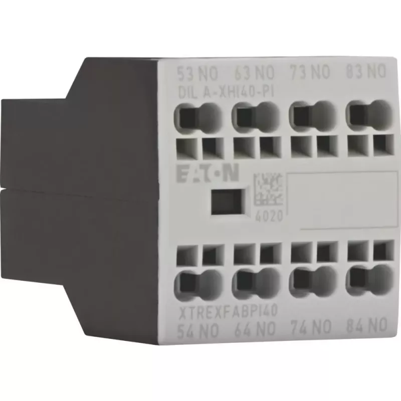 Eaton DILA-XHI40-PI palīgkontaktu bloks, 4 N.O., priekšējā montāža, push-in spailes 199317