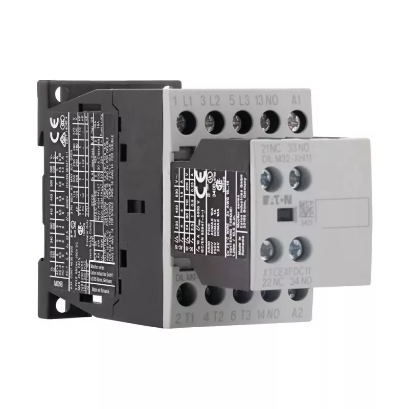 Eaton DILM9-21 jaudas kontaktors, 3 polu, 4kW 400V AC, spole 230V 50Hz, 2NO+1NC, 276760