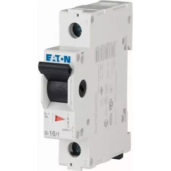Eaton IS-16/1 atdalītājslēdzis, 1-polārs, 16 A, 230/400 V AC, DIN sliedes montāža 276254