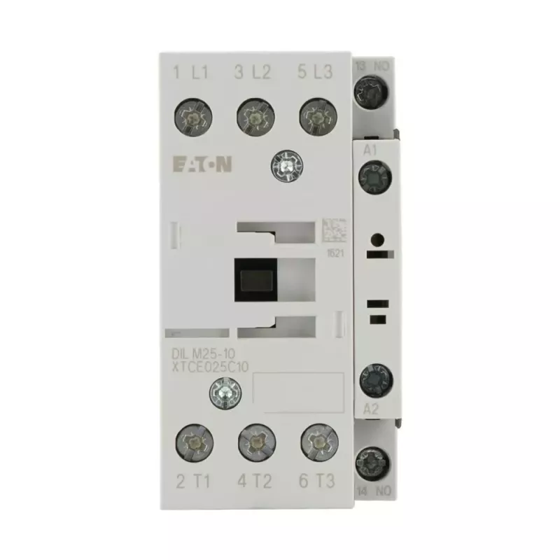 Eaton DILM25-10(RDC24) jaudas kontaktors, 3 polu, 25 A, 24-27 V DC spole, 1 NO palīgkontakts 277146