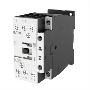Eaton DILM38-10 jaudas kontaktors, 230 V AC 50 Hz / 240 V AC 60 Hz spole, 3 polu, 38 A, 1 NO palīgkontakts 112428