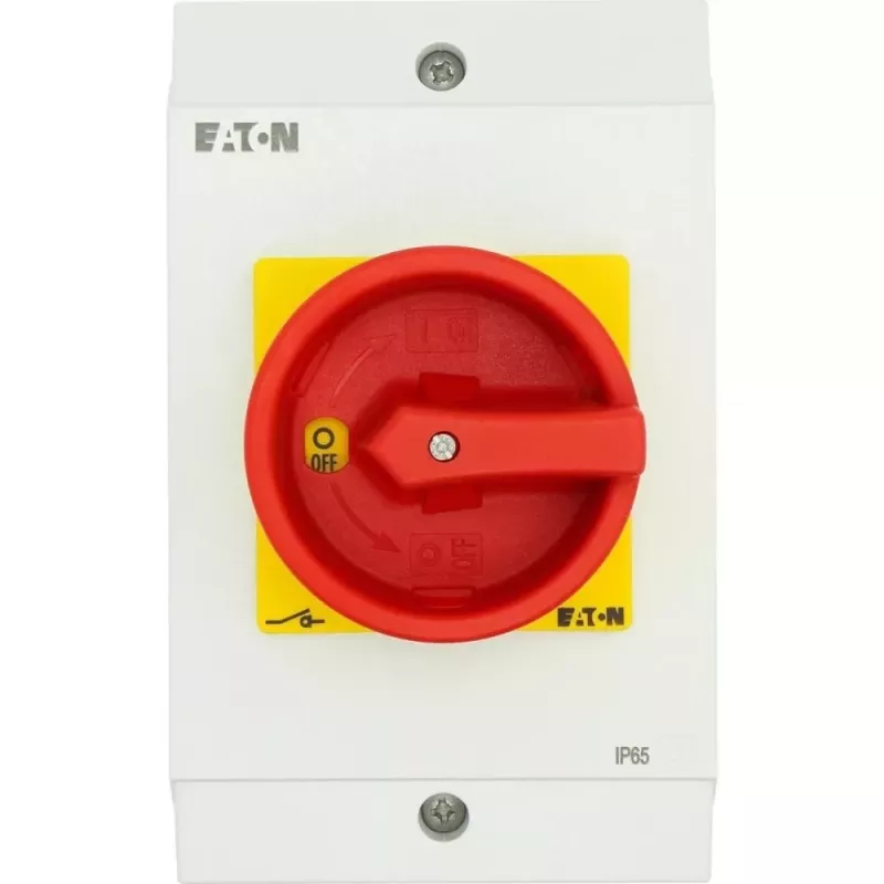 Eaton T3-3-8342/I2/SVB 6 polu galvenais slēdzis, 32 A, sarkans/dzeltens 207208