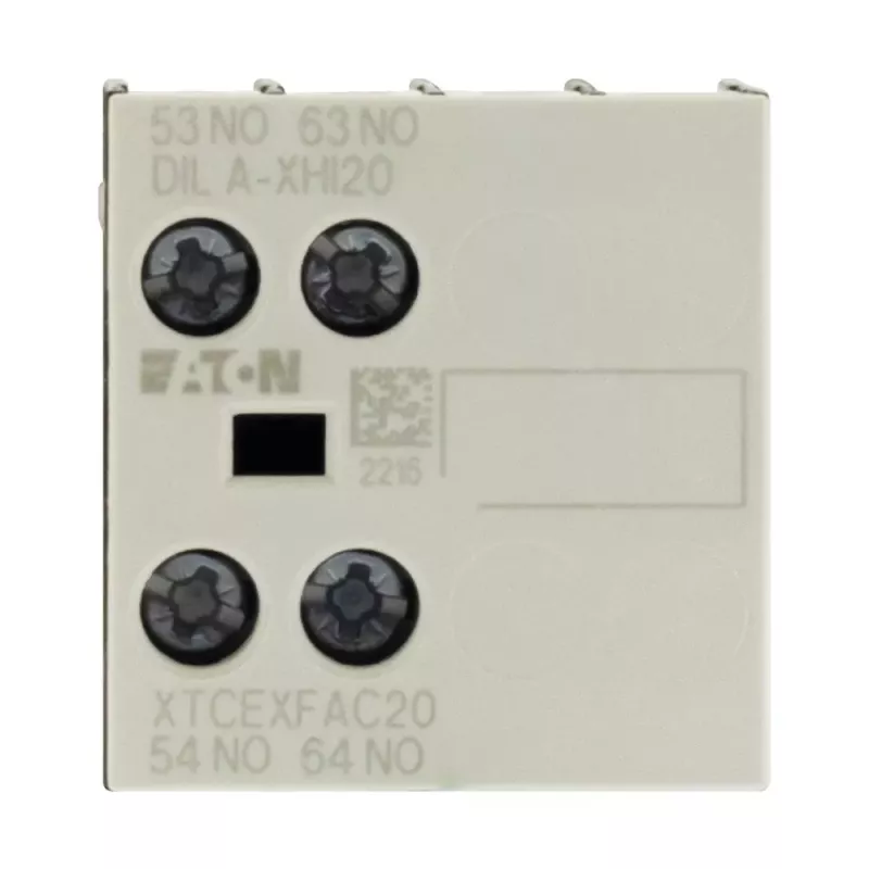 Eaton DILA-XHI20 palīgkontaktu bloks, 45 mm platums, melns/balts, -25 līdz 60 °C 276422