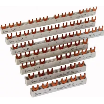 Eaton Euro-Vario 63A kontaktu kopne EVG-3P+3N/12MO, 12 moduļi, 3 fāzes + 3 neitrāles, 10 mm², pilnībā izolēta, 400 V AC, pelēka 121091