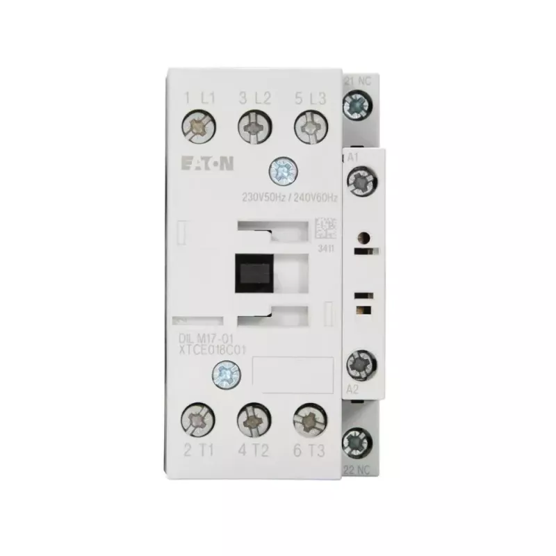 Eaton DILM17-01 Kontaktors, 3 polu, 17 A, 230 V AC spole, 1 NC palīgkontakts 277036