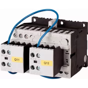 EATON reversīvais kontaktors 4 kW 400 V AC, 230 V 50 Hz spole, 3 polu, 2NO+2NC, DIN sliedei 278086
