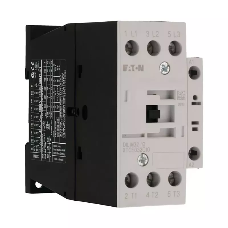 Eaton DILM32-10(RDC24) jaudas kontaktors, 3 polu, 32 A, 24-27 V DC spole, 1 NO palīgkontakts 277274