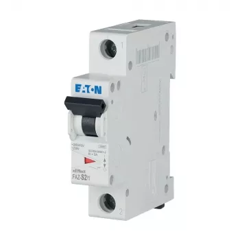 Eaton FAZ-S2/1 miniatūrais automātiskais slēdzis, 2 polu, 1 A, tips S, 10 kA, 278607