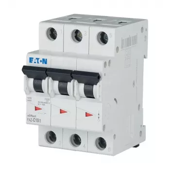 Eaton FAZ-C10/3 miniatūras automātiskais slēdzis C tips 10 A 3 polu 278869