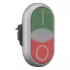 Eaton M22-DDLF-GR-X1 dubultā spiedpogas aktuatore, plakana, apgaismojama, zaļa/sarkana 284814