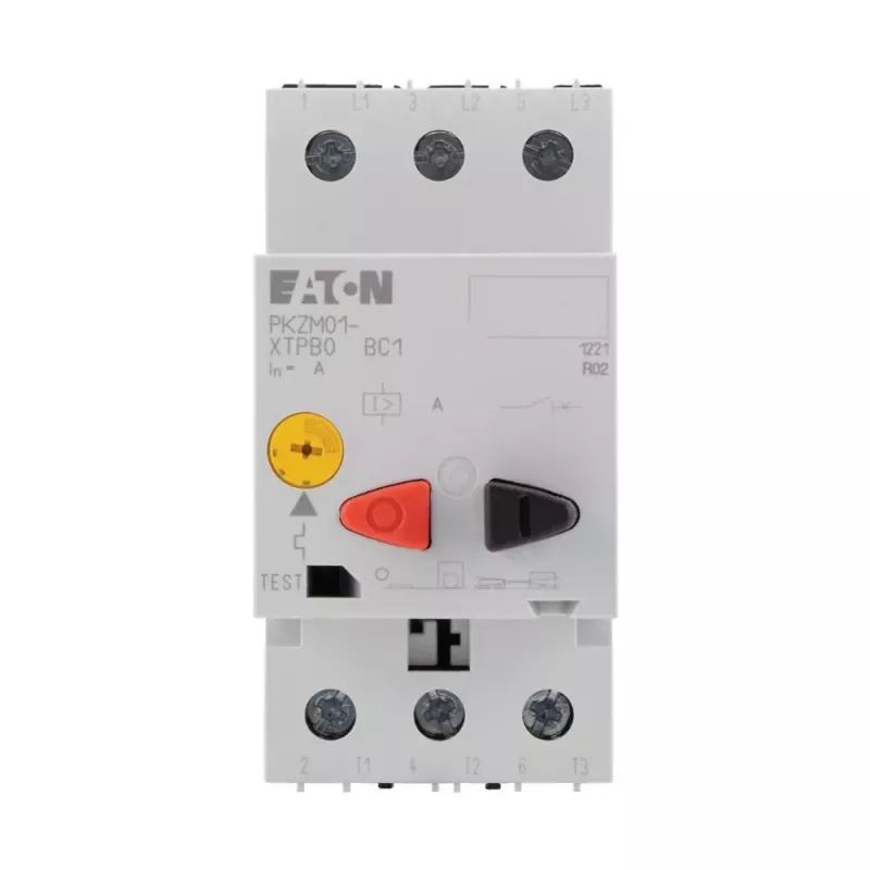 EATON PKZM01-1 motoru aizsardzības automātslēdzis, 1 A, 0,25 kW, 3 polu, ar pogu vadību 278479