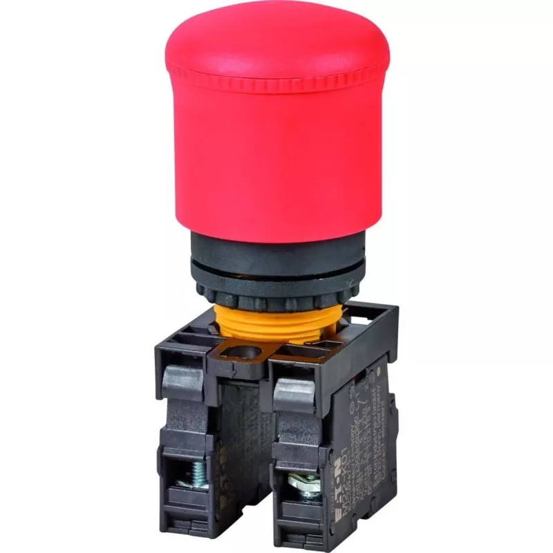 Eaton M22-PV/K11 spiedpoga, 1 NO + 1 NC, plakans aktuatators, melna, 22,5 mm montāža, skrūvju spailes 216516-RD