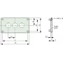 Eaton M22-E4 montāžas plate 4 vadības ierīcēm, antracīta 216545