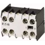 Eaton 02DILE palīgkontaktu bloks, 2NO+2NC, sānu montāža, skrūvju spailes, melns/balts 010240