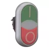 Eaton RMQ-Titan M22-DDLM-GR-X1 dubultais spiedpogas slēdzis ar indikācijas gaismu, zaļš/sarkans, balta LED, 24V AC/DC, 1NO+1NC 284830