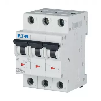 Eaton FAZ-C32/3 automātiskais slēdzis C tipa, 32 A, 3 polu, 10 kA, DIN sliedei 278876