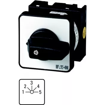 Eaton T0-5-15139/E 2 polu kameru slēdzis, ON-OFF, 20A, 690V AC, priekšējā paneļa montāža, melns/balts 014135