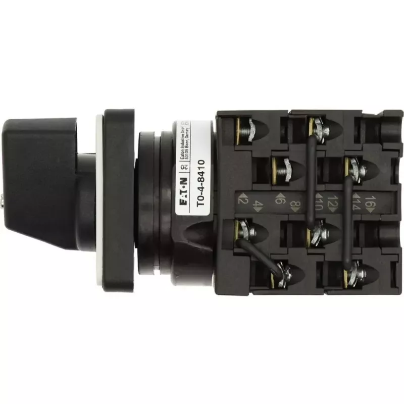 Eaton T0-4-8410/E Kumulatīvais slēdzis 3-polu 20A 690V 4-pozīciju melns 024604