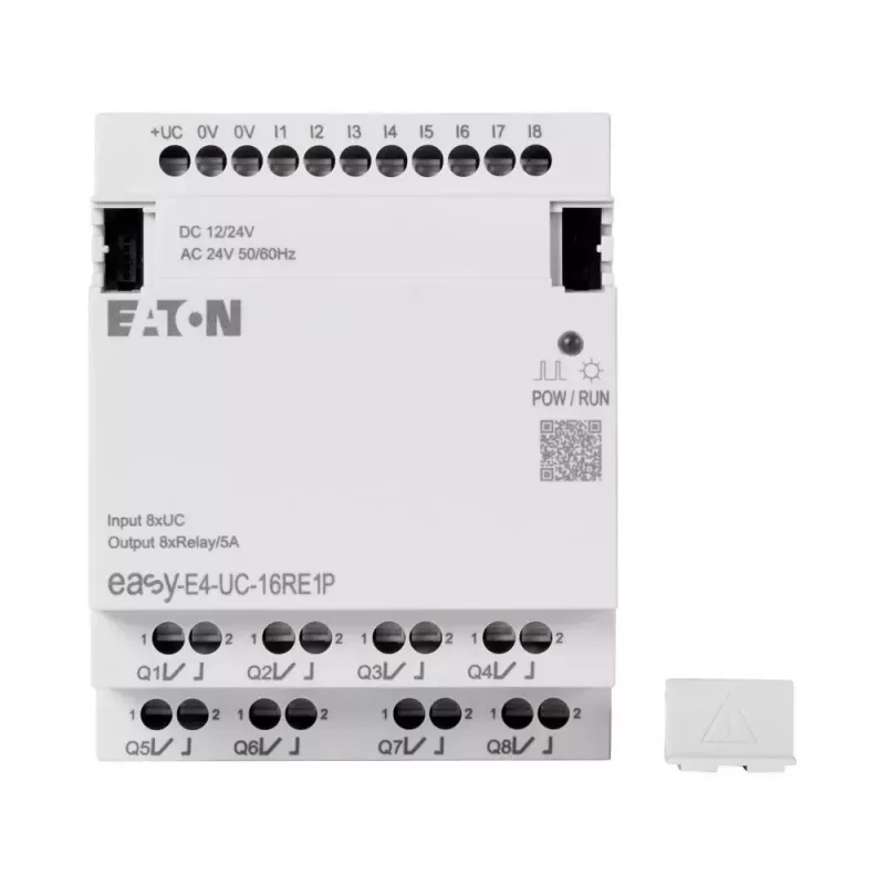 Eaton EASY-E4-UC-16RE1P viedā releja paplašinājuma modulis, 8 digitālie ieejas, 8 releja izejas, DIN sliedes montāža 197511