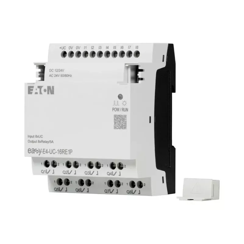 Eaton EASY-E4-UC-16RE1P viedā releja paplašinājuma modulis, 8 digitālie ieejas, 8 releja izejas, DIN sliedes montāža 197511
