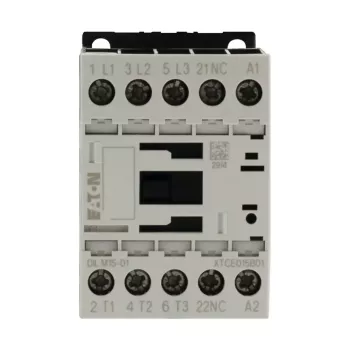 Eaton DILM15-01 kontaktors, 3 polu, 15 A, 230 V AC spole, 1 NC palīgkontakts 290093