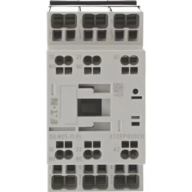Eaton DILM25-11(RDC24)-PI Kontaktors, 3 N/O galvenie kontakti, 24 V DC spole, 25 A, 11 kW 199288