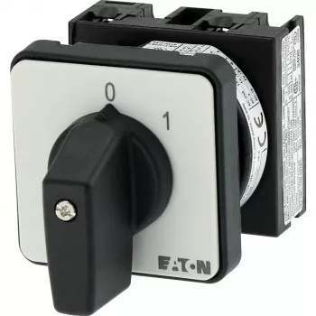 Eaton T0-1-15402/E 2-polų kumštelinis jungiklis, 20A, 690V AC, IP65, juodas 053092