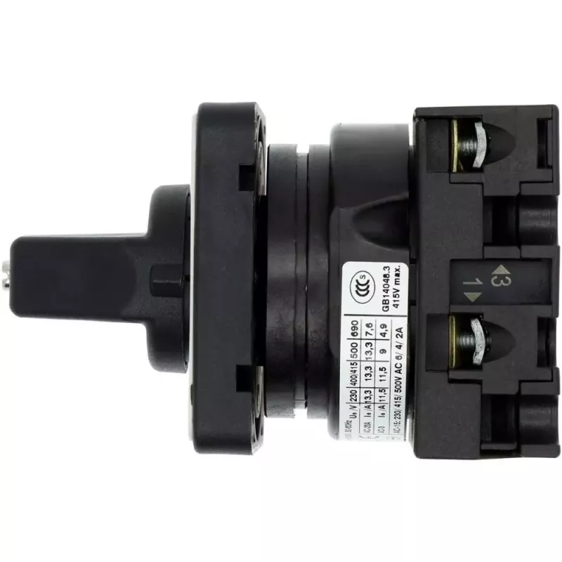Eaton T0-1-15402/E 2-polų kumštelinis jungiklis, 20A, 690V AC, IP65, juodas 053092