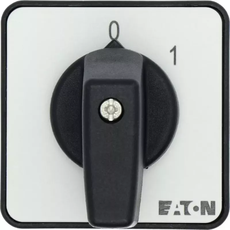 Eaton T0-1-15402/E 2-polų kumštelinis jungiklis, 20A, 690V AC, IP65, juodas 053092
