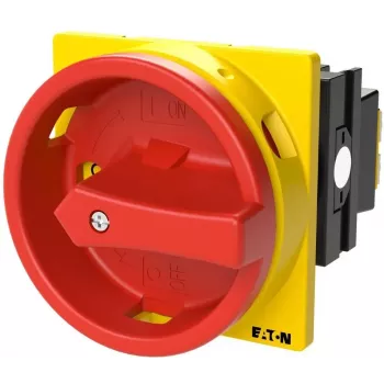 Eaton T0-1-8200/EA/SVB rotējošais kameru slēdzis, 1-pol, 20 A, 690 V AC, IP65, melns/sarkans/dzeltens 053110