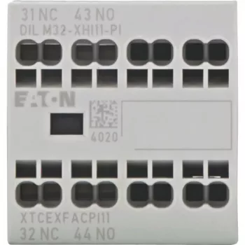 Eaton DILM32-XHI11-PI papildu kontaktu bloks, 1 NO + 1 NC, 4 A, priekšējā montāža, DILM7-DILM32 kontaktoriem 199309