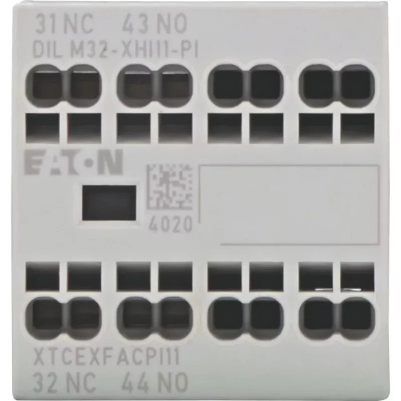 Eaton DILM32-XHI11-PI papildu kontaktu bloks, 1 NO + 1 NC, 4 A, priekšējā montāža, DILM7-DILM32 kontaktoriem 199309