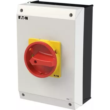 Eaton P3-63/I4/SVB/N 3-polīgs galvenais slēdzis ar avārijas izslēgšanas funkciju, 63 A, sarkans/dzeltens 207349