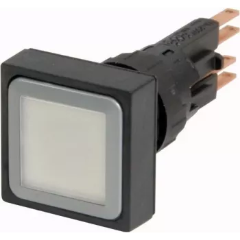 Eaton Q25LT-WS Pushbutton Actuator, Momentary, Illuminated White Lens, Black Button, 22.5 mm, RMQ-Titan 086262