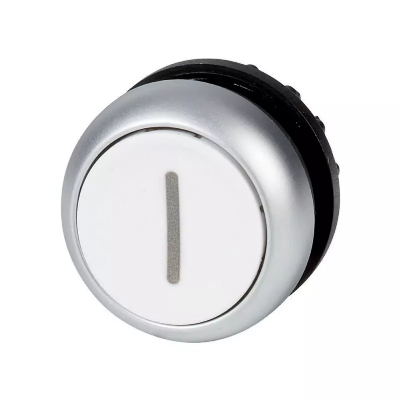 Eaton M22-DR-W-X1 plakanais baltais fiksējošais spiedpogas aktuators, 22,5 mm, IP67/IP69K