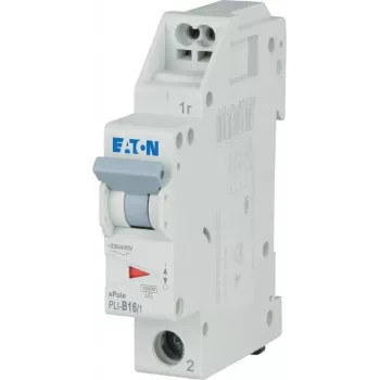 Eaton PLI-B16/1 automātiskais slēdzis B tips 16A 1 pols 4.5kA DIN sliedei 101251