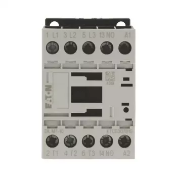 Eaton DILM7-10 trīspolu kontaktors, 230V 50Hz / 240V 60Hz spole, 1NO palīgkontakts, 3kW AC-3 400V 276550