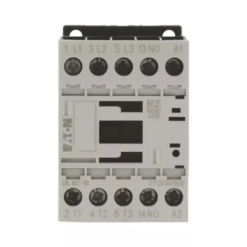 Eaton DILM7-10 trīspolu kontaktors, 230V 50Hz / 240V 60Hz spole, 1NO palīgkontakts, 3kW AC-3 400V 276550