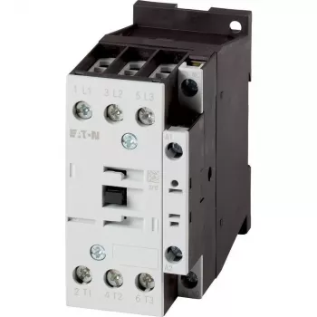 Eaton DILM32-01(RDC24) jaudas kontaktors, 3 polu, 32 A, 24-27 V DC spole, 1 NC palīgkontakts 277306
