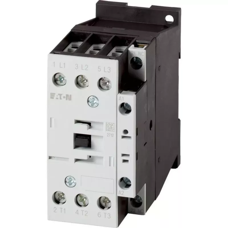 Eaton DILM32-01(RDC24) jaudas kontaktors, 3 polu, 32 A, 24-27 V DC spole, 1 NC palīgkontakts 277306