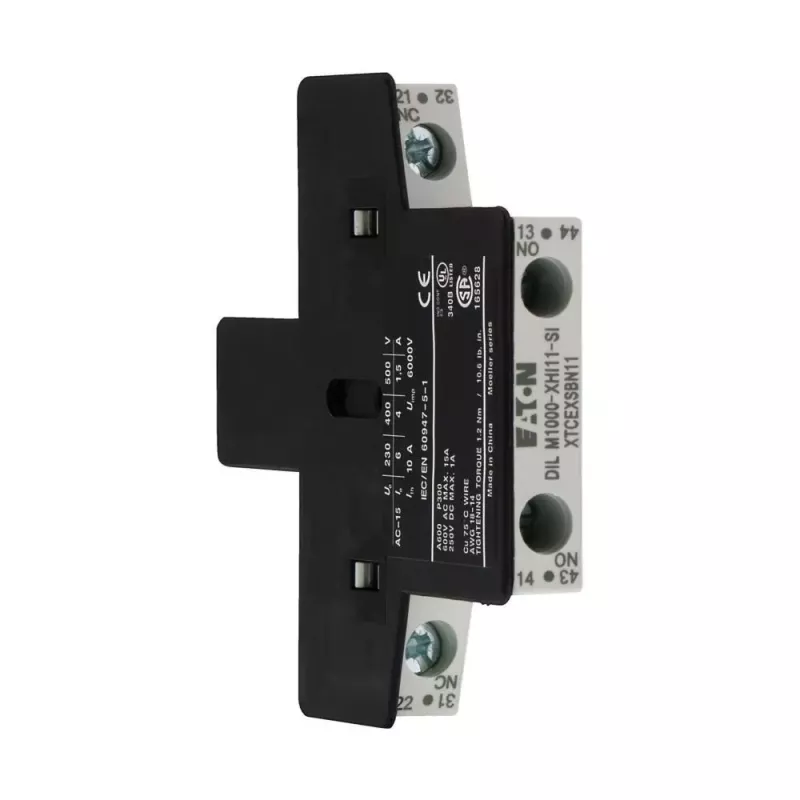 Eaton DILM1000-XHI11-SI palīgkontaktu bloks, 1NO+1NC, sānu montāža, skrūvju spailes 278425