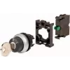 Eaton M22-WS-K10-BVP atslēgas vadības selektora slēdža aktuators, 2 pozīcijas, fiksējošs, melns plastmasas priekšējais gredzens, atslēga K10, 22,5 mm 110921
