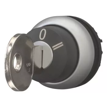Eaton M22-WRS3-MS2 atslēgas selektors slēdzis, 3 pozīcijas, fiksēts, melns aktulators, titāna apmale, 22,5 mm 111773
